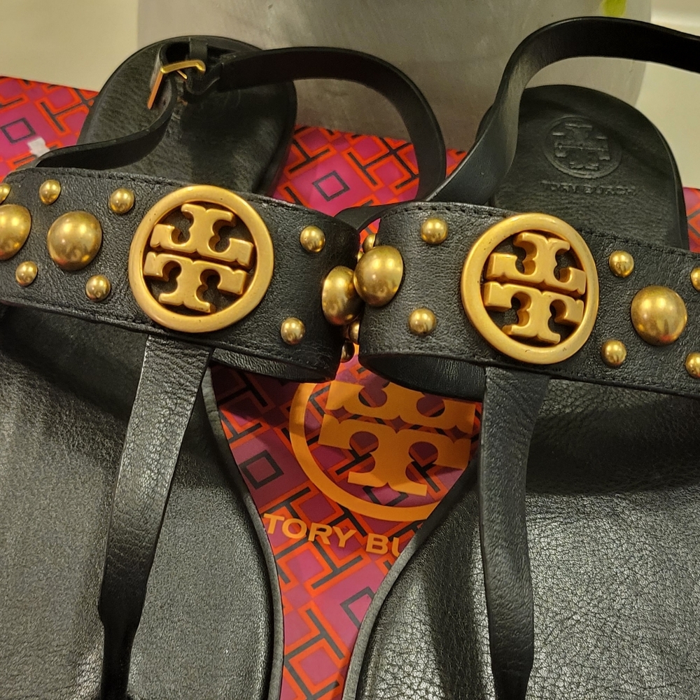 Miller Sandal,Leather, Extended Width Tory burch